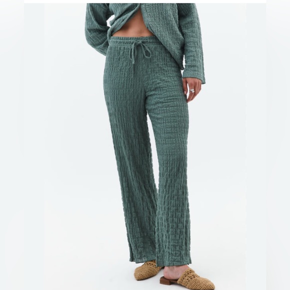 SO Pants - SO Green High Rise Wide Leg Lounge Pants